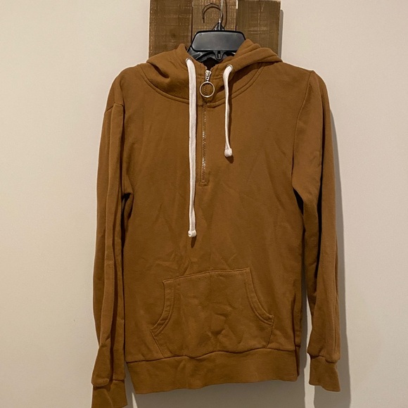 Reflex Brown Hoodie with White Drawstrings - Picture 1 of 4